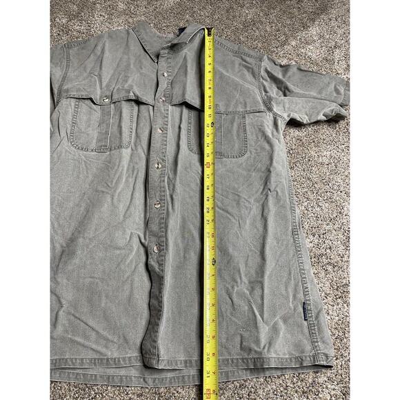 Vintage Grass Roots Green Cargo Utility Hiking Camp Shirt Safari Large - Picture 4 of 5